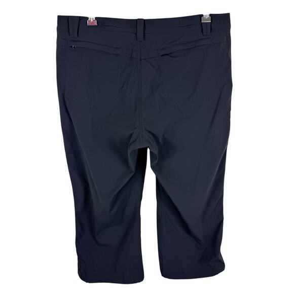 Eddie Bauer Black Nylon Mid Rise Lightweight Cropped Capri Hiking Pants Size 10 - Picture 2 of 9